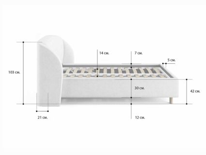 Кровать Сонум Valencia Кашемир Горчичный 180х200