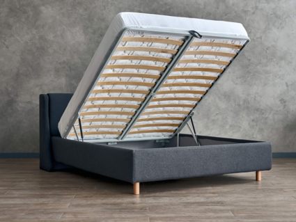 Кровать Сонум Barcelona Рогожка Деним (с подъемным механизмом) 140х200