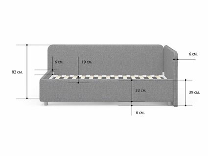 Кровать Сонум Capri Рогожка Песочная 90х200