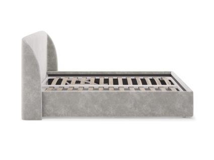 Кровать Сонум Nicole Микровелюр Светло-серый (с подъемным механизмом) 200х200