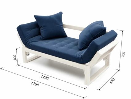 Диван Арско Амбер двухместный синий Длина 170 см