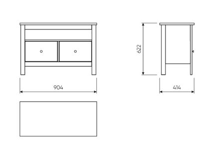 Тумба Гуд Лакк Сага 2 ящика белая