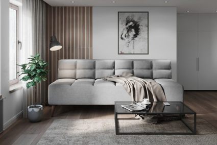 Диван Арско Нельсон трехместный светло-серый