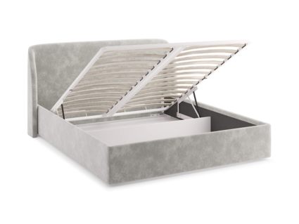 Кровать Сонум Nicole Микровелюр Светло-серый (с подъемным механизмом) 200х200