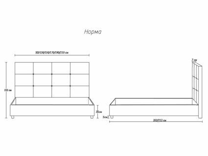 Кровать Димакс Норма Нуар