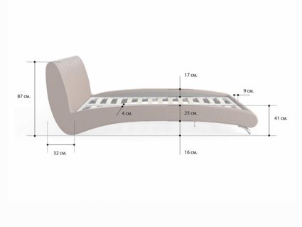 Кровать Сонум Verona Кашемир Светло-серый 160х200