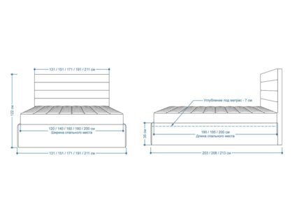 Кровать Lonax Кармела велюр Dolly-3 140х200