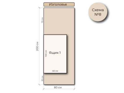 Кровать Mr.Mattress Site Box экокожа Beige 120х190