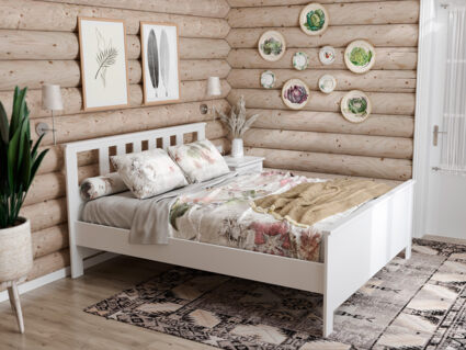 Кровать Гуд Лакк Сага белая 140х200