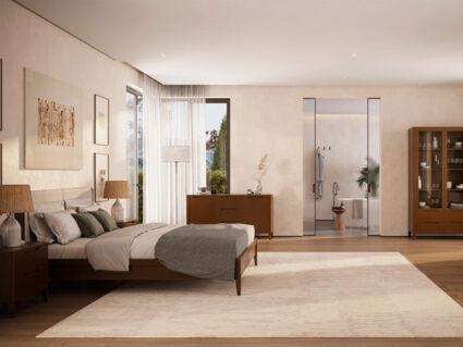 Кровать Rivi Ruby Wood Пинотекс/Рогожка Step 3 180х200