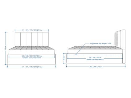 Кровать Lonax Милана велюр Dolly-1 (с подъемным механизмом) 180х195