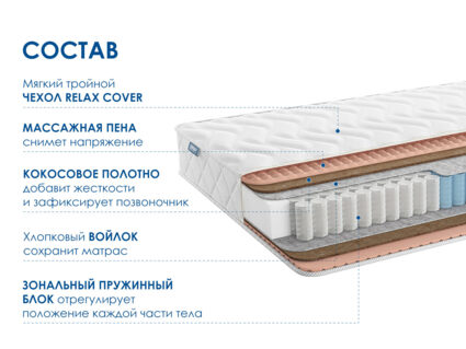 Матрас Димакс Relmas Cocos 3Zone 23