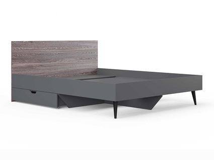Кровать Сонум Ines Ясень анкор + серый 180х200