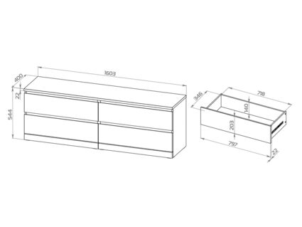 Комод Гуд Лакк Варма 4Д белый