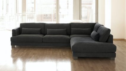 Диван Фиеста Мебель Марсель угловой (большой) велюр Boska 19 темно-серый