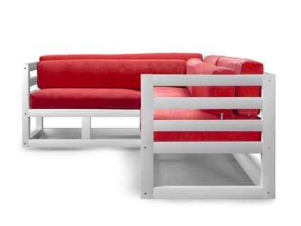 Диван Арско Магнус угловой трехместный красный