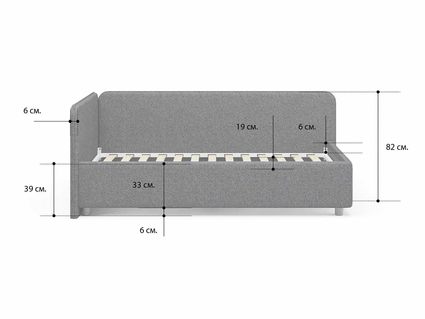 Кровать Сонум Capri Рогожка Песочная 90х200