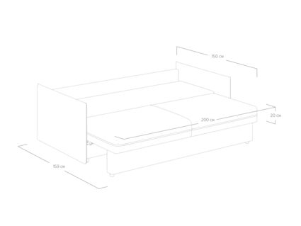 Диван Сонум Remy Тедди кремовый Длина 215 см