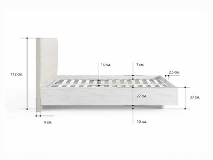 Кровать Сонум Vena Ясень Ориноко + Кашемир Латте
