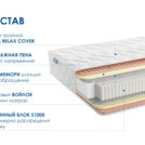 Матрас Димакс Relmas Memory S1000 80х200